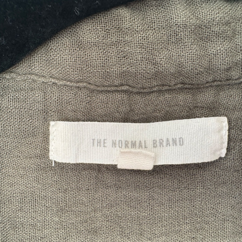 Normal Brand The Kalo Overshirt deep sage green size small - Picture 6 of 6